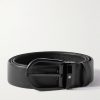 3.5cm Cross-Grain Leather Belt