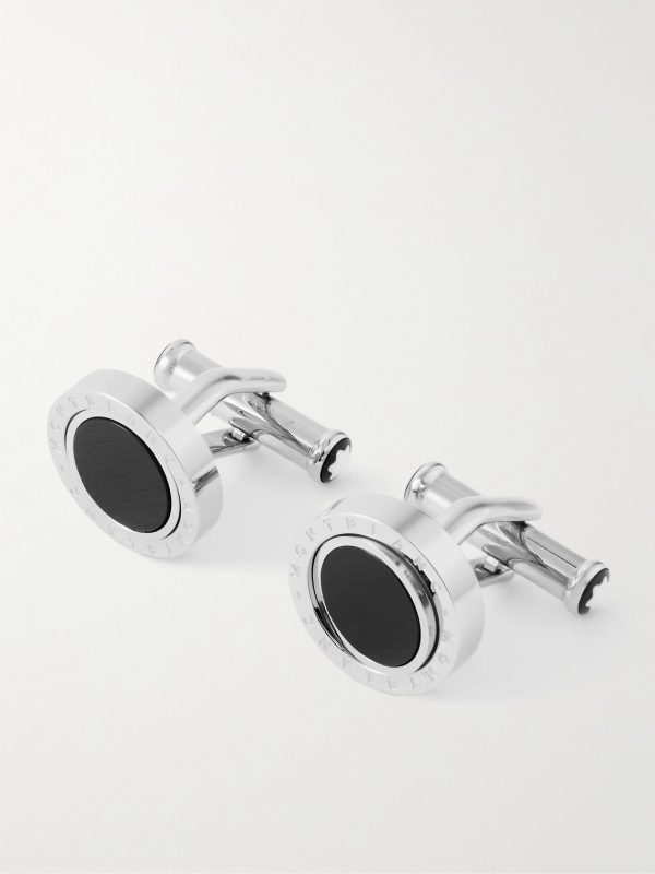 Stainless Steel Onyx Cufflinks Stainless Steel Onyx Cufflinks