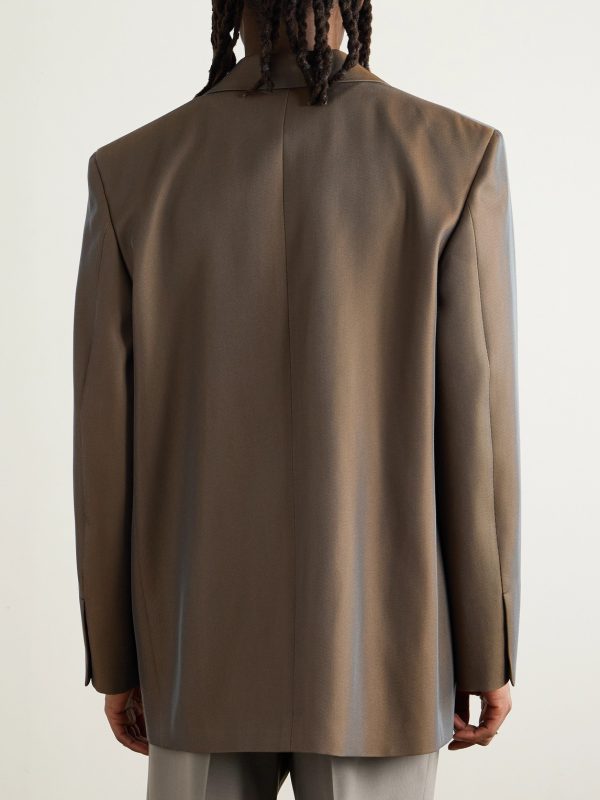 Virgin Wool-Blend Drill Blazer - BK