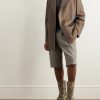 Virgin Wool-Blend Drill Blazer - OU