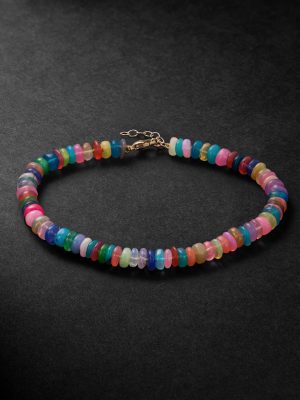 Jumbo Gold Opal Beaded Bracelet