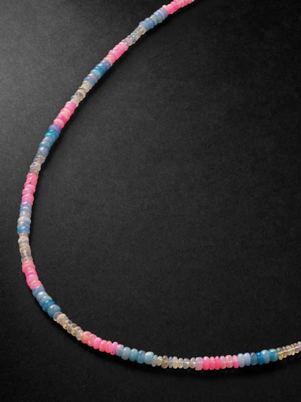 Gold Opal Beaded Necklace Gold Opal Beaded Necklace