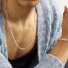 Gold Opal Beaded Necklace - OU Gold Opal Beaded Necklace - OU