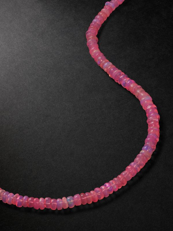Mini Gold Opal Beaded Necklace - CU Mini Gold Opal Beaded Necklace - CU