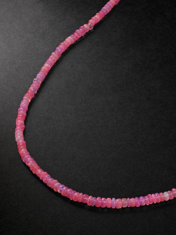 Mini Gold Opal Beaded Necklace Mini Gold Opal Beaded Necklace