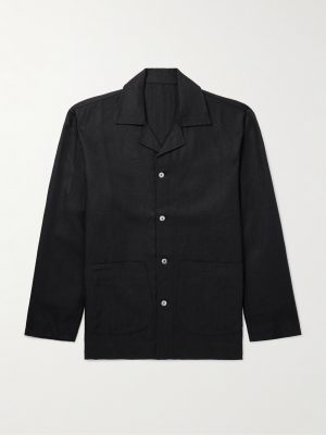 Camp-Collar Linen-Canvas Overshirt Camp-Collar Linen-Canvas Overshirt