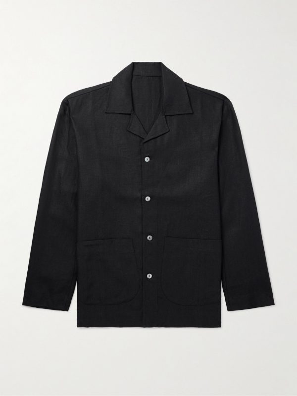 Camp-Collar Linen-Canvas Overshirt Camp-Collar Linen-Canvas Overshirt