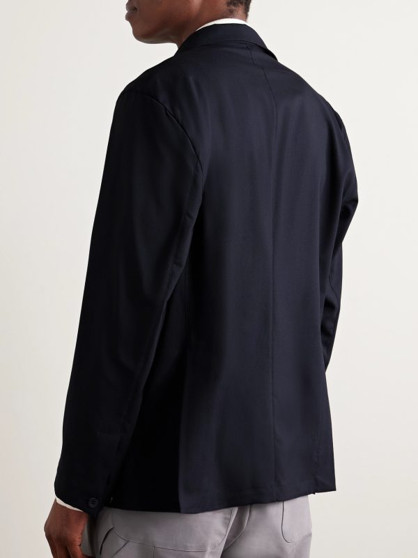 Unstructured Wool Suit Jacket - BK Unstructured Wool Suit Jacket - BK