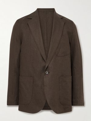 Unstructured Washed-Linen Blazer Unstructured Washed-Linen Blazer