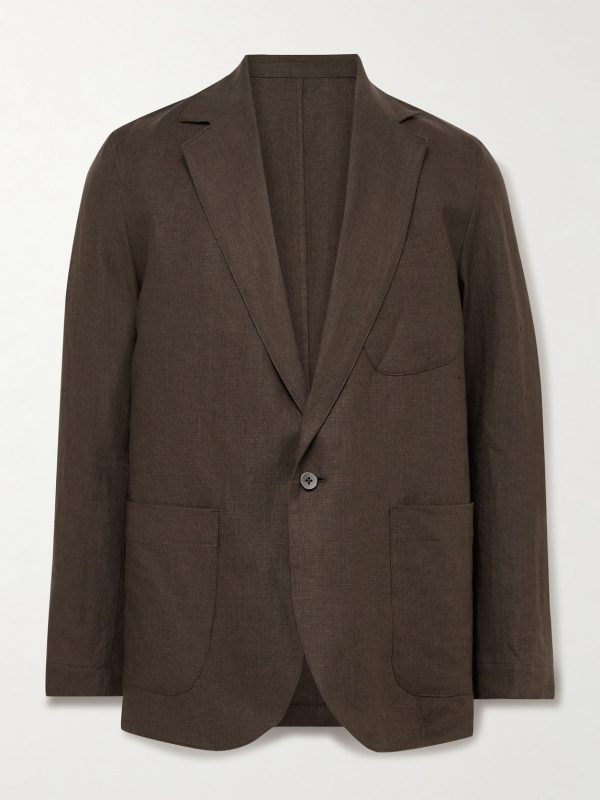 Unstructured Washed-Linen Blazer Unstructured Washed-Linen Blazer