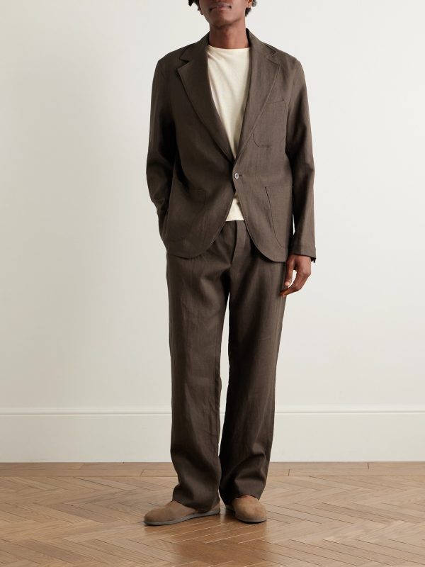 Unstructured Washed-Linen Blazer - OU Unstructured Washed-Linen Blazer - OU