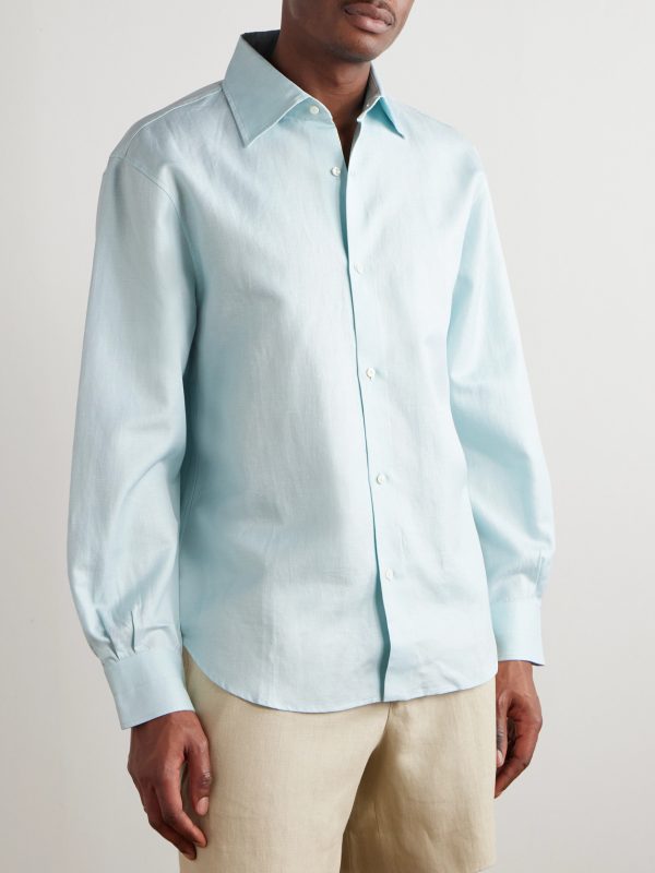 Cotton and Linen-Blend Shirt - FR Cotton and Linen-Blend Shirt - FR