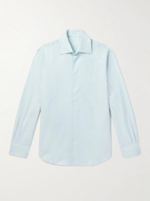 Cotton and Linen-Blend Shirt Cotton and Linen-Blend Shirt