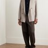 Unstructured Double-Breasted Wool Suit Jacket - OU