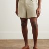 Straight-Leg Linen Drawstring Shorts - FR Straight-Leg Linen Drawstring Shorts - FR