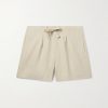 Straight-Leg Linen Drawstring Shorts Straight-Leg Linen Drawstring Shorts