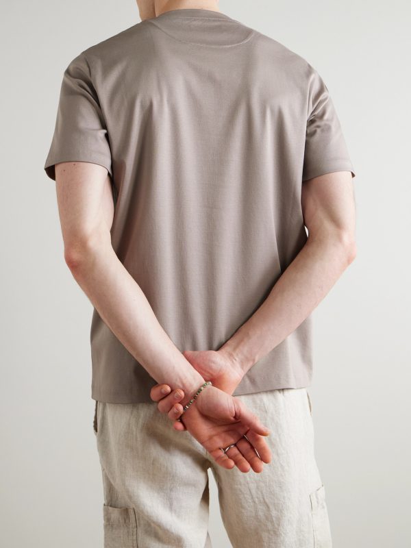 Mercerised Cotton-Jersey T-Shirt - BK Mercerised Cotton-Jersey T-Shirt - BK