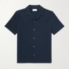 Camp-Collar Cotton-Piqué Shirt Camp-Collar Cotton-Piqué Shirt
