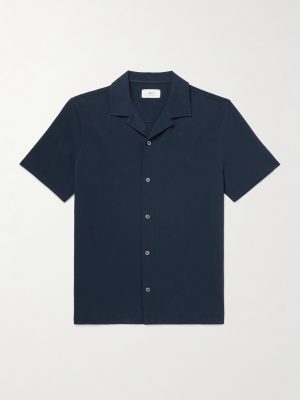 Camp-Collar Cotton-Piqué Shirt Camp-Collar Cotton-Piqué Shirt
