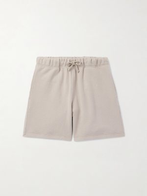 Straight-Leg Cotton-Terry Drawstring Shorts