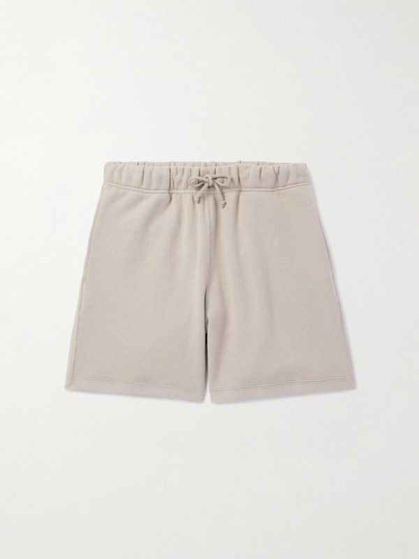Straight-Leg Cotton-Terry Drawstring Shorts Straight-Leg Cotton-Terry Drawstring Shorts