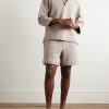Straight-Leg Cotton-Terry Drawstring Shorts - OU Straight-Leg Cotton-Terry Drawstring Shorts - OU