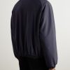 Reversible Wool-Seersucker and Poplin Bomber Jacket - BK Reversible Wool-Seersucker and Poplin Bomber Jacket - BK