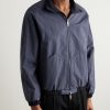 Reversible Wool-Seersucker and Poplin Bomber Jacket - E2 Reversible Wool-Seersucker and Poplin Bomber Jacket - E2