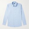 Sorrento Button-Down Collar Checked Cotton-Poplin Shirt
