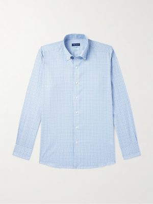 Sorrento Button-Down Collar Checked Cotton-Poplin Shirt Sorrento Button-Down Collar Checked Cotton-Poplin Shirt