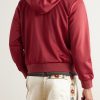 + Wales Bonner Logo-Embroidered Recycled-Jersey Zip-Up Hoodie - BK + Wales Bonner Logo-Embroidered Recycled-Jersey Zip-Up Hoodie - BK