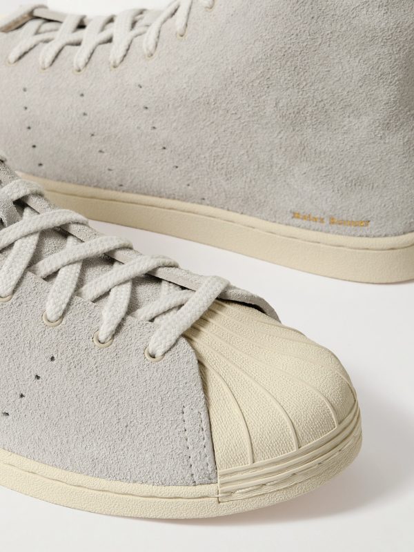 + Wales Bonner Superstar Hi Perforated Suede High-Top Sneakers - CU