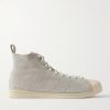 + Wales Bonner Superstar Hi Perforated Suede High-Top Sneakers
