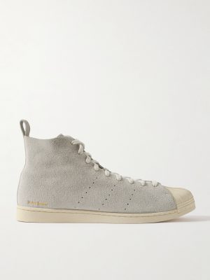 + Wales Bonner Superstar Hi Perforated Suede High-Top Sneakers