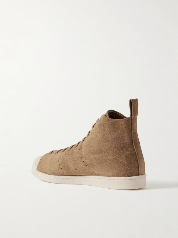 + Wales Bonner Superstar Hi Perforated Suede High-Top Sneakers - BK