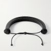 Cassandre Logo-Embellished Leather Bracelet - BK