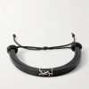 Cassandre Logo-Embellished Leather Bracelet