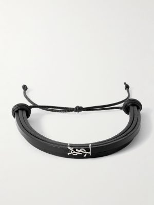 Cassandre Logo-Embellished Leather Bracelet