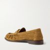 Le Loafer Monogram Logo-Appliquéd Suede Penny Loafers - BK Le Loafer Monogram Logo-Appliquéd Suede Penny Loafers - BK