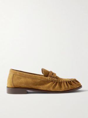 Le Loafer Monogram Logo-Appliquéd Suede Penny Loafers Le Loafer Monogram Logo-Appliquéd Suede Penny Loafers