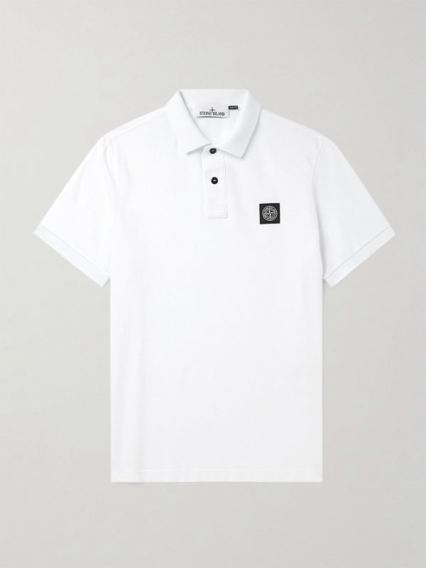 Logo-Appliquéd Cotton-Blend Piqué Polo Shirt