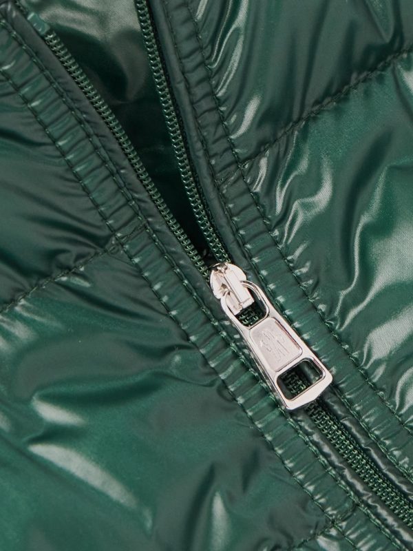 Acorus Logo-Appliquéd Quilted Glossed-Nylon Down Jacket - CU