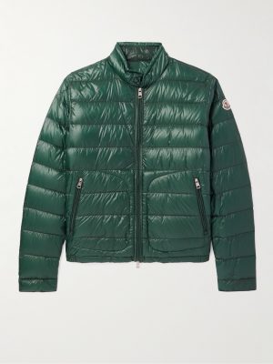 Acorus Logo-Appliquéd Quilted Glossed-Nylon Down Jacket Acorus Logo-Appliquéd Quilted Glossed-Nylon Down Jacket