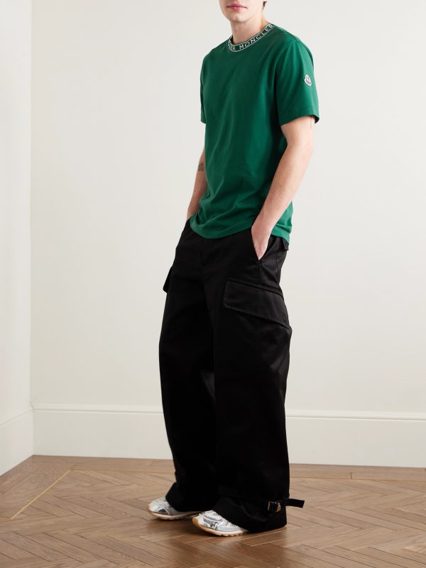 Slim-Fit Logo-Appliquéd Cotton-Jersey T-Shirt - OU Slim-Fit Logo-Appliquéd Cotton-Jersey T-Shirt - OU