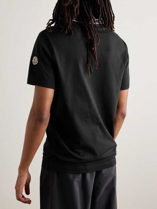 Slim-Fit Logo-Appliquéd Cotton-Jersey T-Shirt - BK Slim-Fit Logo-Appliquéd Cotton-Jersey T-Shirt - BK