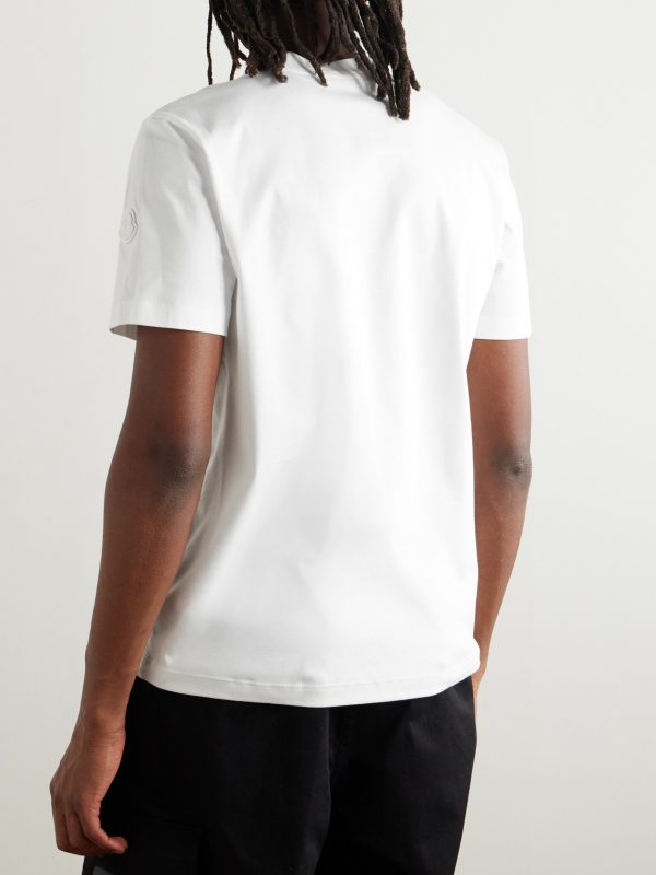 Logo-Appliquéd Cotton-Jersey T-Shirt - BK