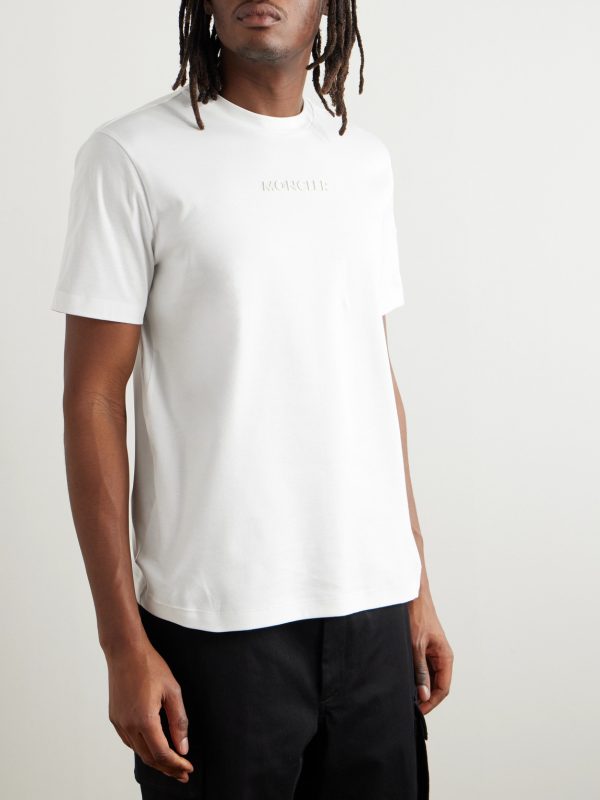 Logo-Appliquéd Cotton-Jersey T-Shirt - FR