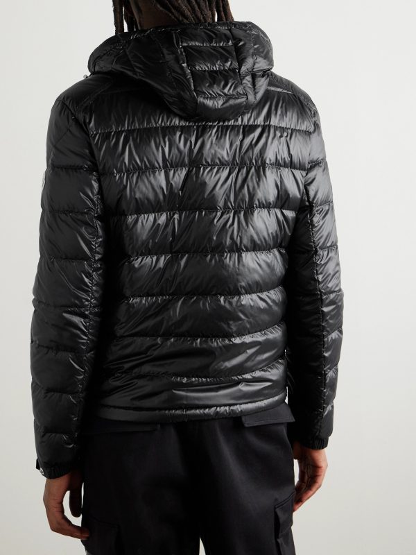 Gliere Logo-Appliquéd Quilted Glossed-Nylon Down Hooded Jacket - BK