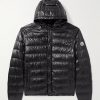 Gliere Logo-Appliquéd Quilted Glossed-Nylon Down Hooded Jacket