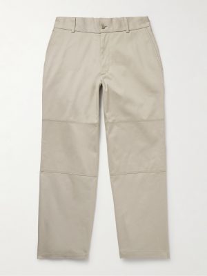 Straight-Leg Panelled Stretch-Cotton Gabardine Trousers Straight-Leg Panelled Stretch-Cotton Gabardine Trousers